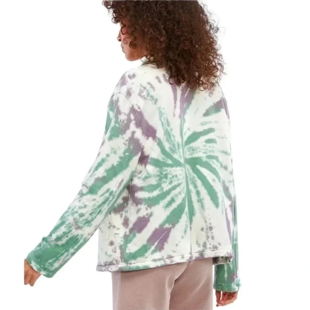 NWT Lacausa Kismet Jacket in Sugarplum Swirl Button Down Long Sleeves Sz Small
